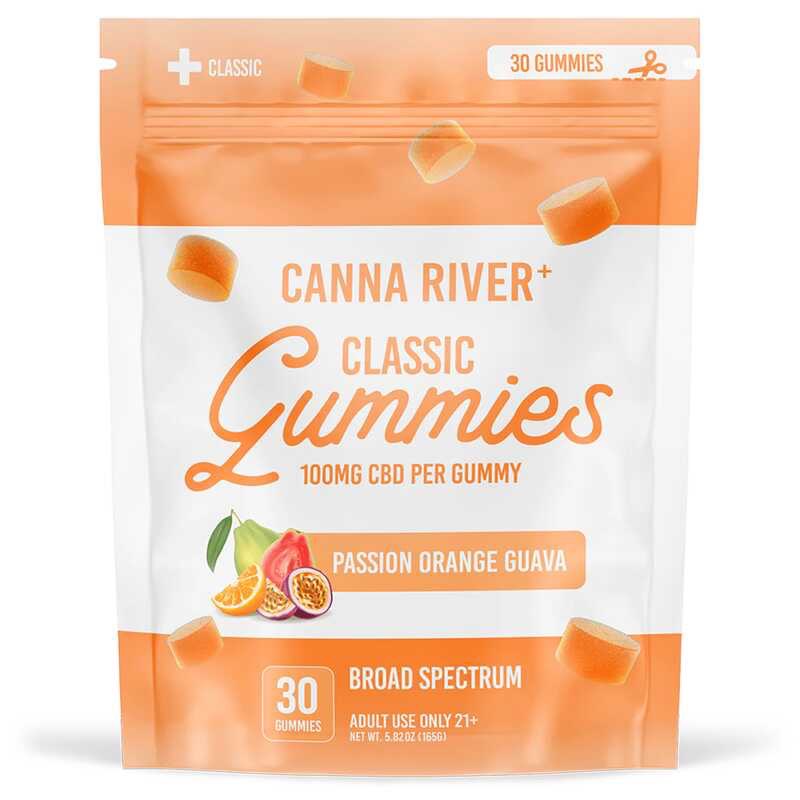 Canna River – Classic Gummies – CBD 100mg – Passion Orange Guava