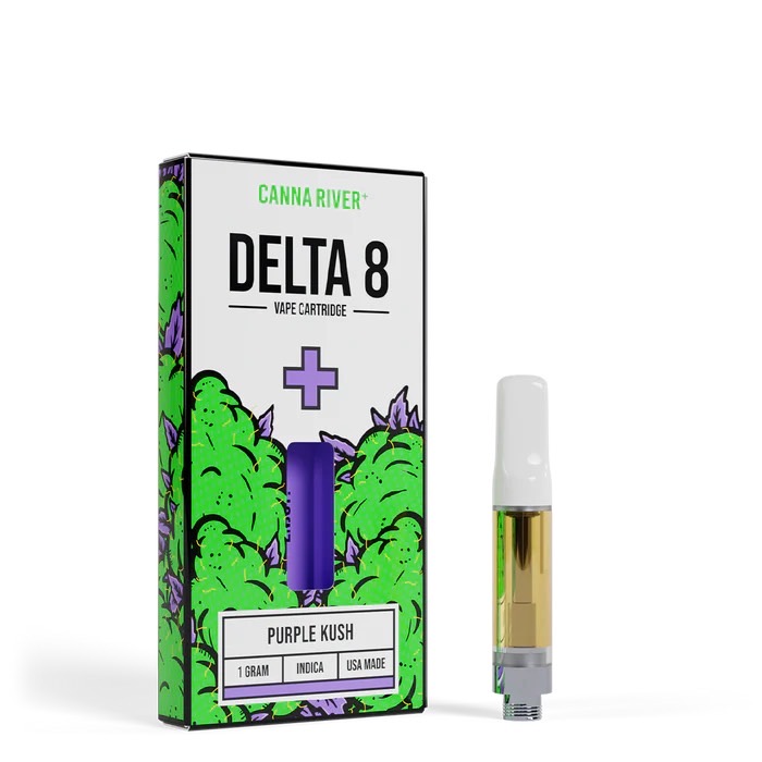 Canna River – D8 Cartridge – (1G x 2 pcs) – Purple Kush – INDICA