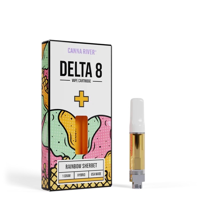 Canna River – D8 Cartridge – (1G x 2 pcs) – Rainbow Sherbet – HYBRID