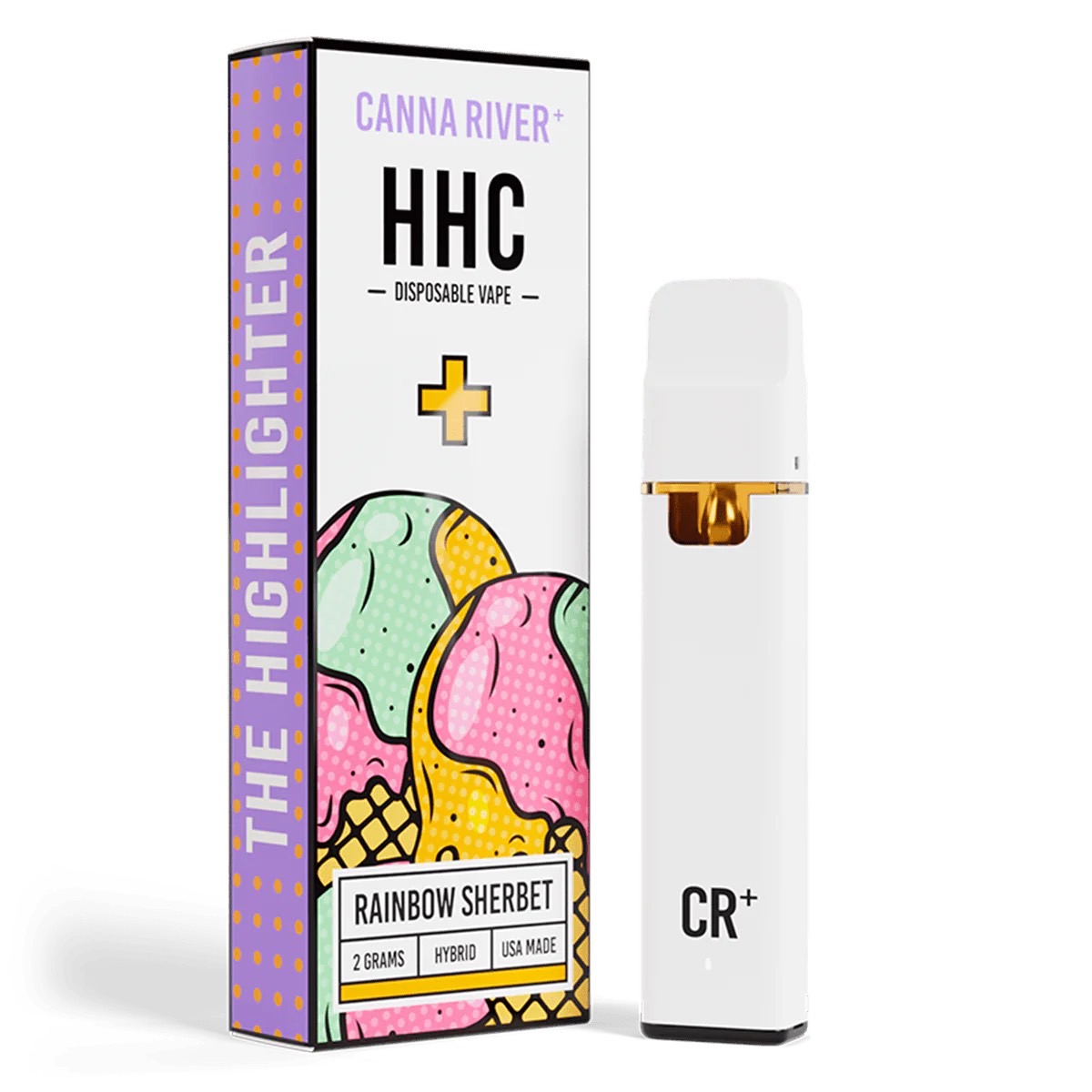 Canna River – HHC – Rainbow Sherbet (Hybrid) – 2G – Disposable