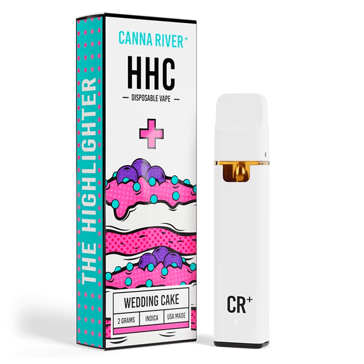 Canna River – HHC – Wedding Cake (Indica) – 2G – Disposable