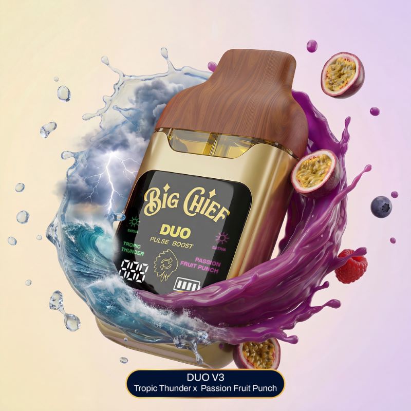 Big Chief - THC Disposable - V3 - 2G -TROPIC THUNDER (S) X PASSIONFRUIT PUNCH (S)