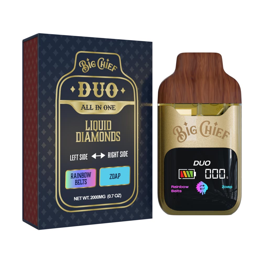 Big Chief - THC Disposable - DUO 2G - Rainbow Belts (H) - Zoap (H)