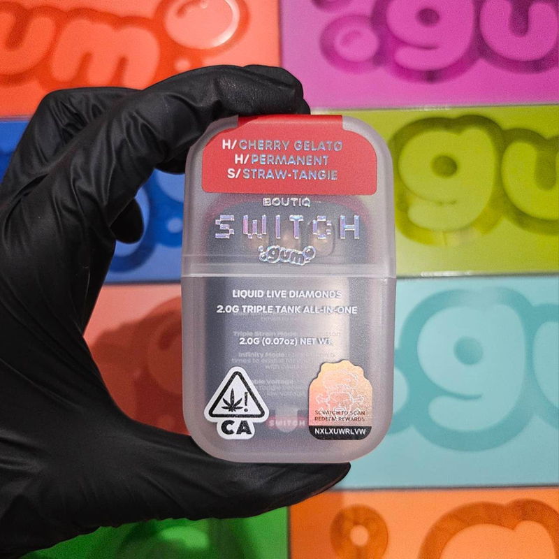 Boutique Switch - gum - Cherry Gelato (H) - Permanent (H) - Straw-Tangie (S)- 2G Disposable   