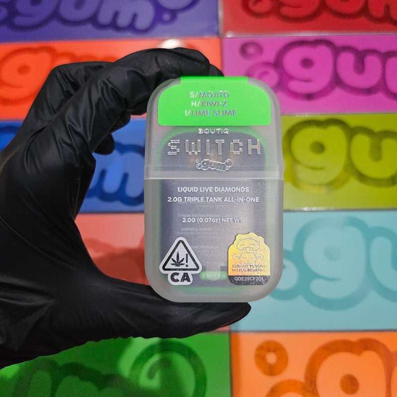 Boutique Switch - gum - Mojito (S) - Kiwi-Z (H) - Lime Slime (I) - 2G Disposable      