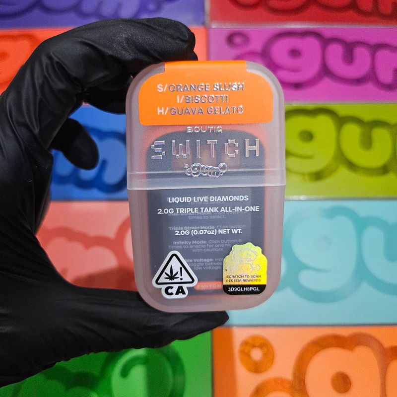 Boutique Switch - gum - Orange Slush (S) - Biscotti (I) - Guava Gelato (H) - 2G Disposable     