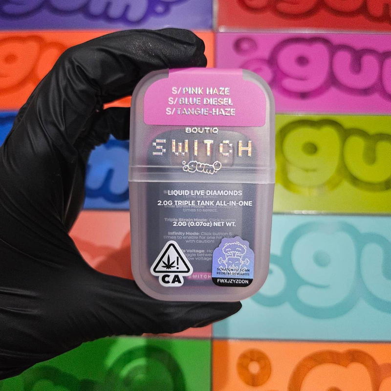 Boutique Switch - gum - Pink Haze (S) - Blue Diesel (S) - Tangie Haze (S) - 2G Disposable    