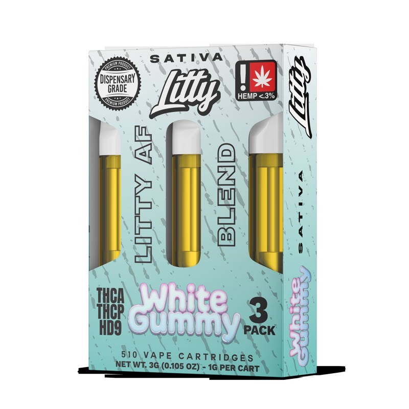 Litty - THCA - AF Blend - White Gummy (1g x 3pcs) - SATIVA - Cartridges 