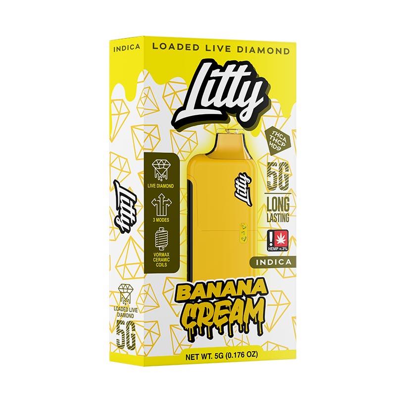 Litty - THCA Live Diamonds - Banana Cream - Indica - 5g - Disposable