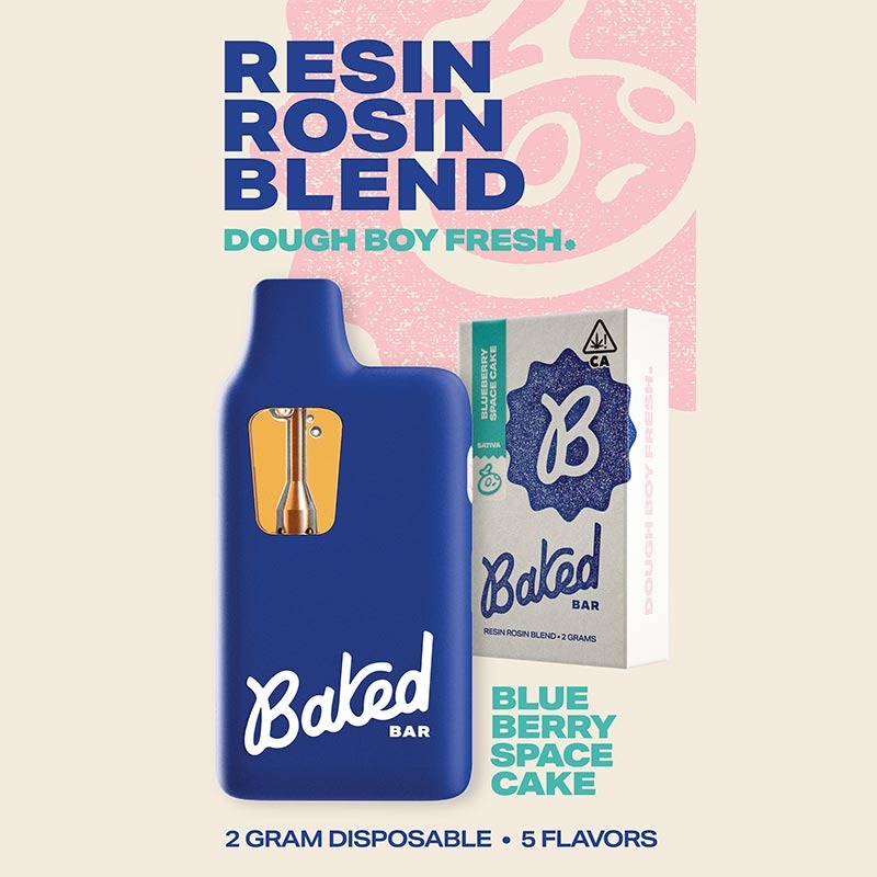 Baked Bar - THC Disposable - Blueberry Space Cake -  2G - SATIVA