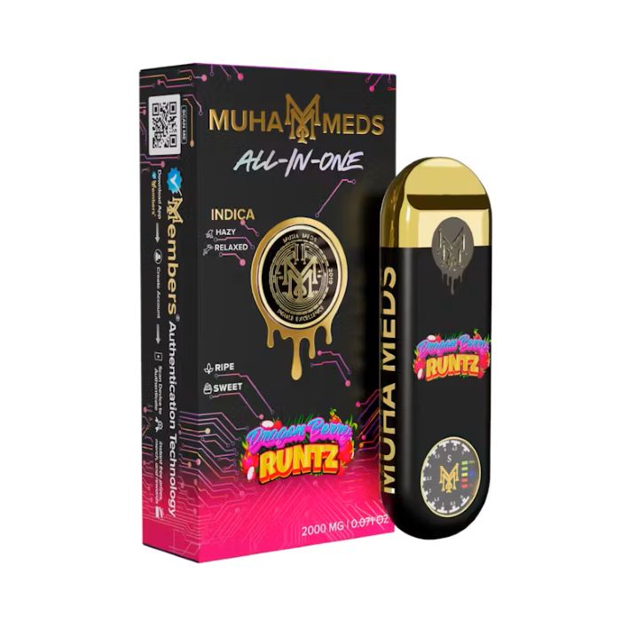 Muha Meds - Gen 3 - THC Disposable - Dragon Berry Runtz - Indica - 2000mg 